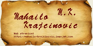 Mahailo Krajčinović vizit kartica